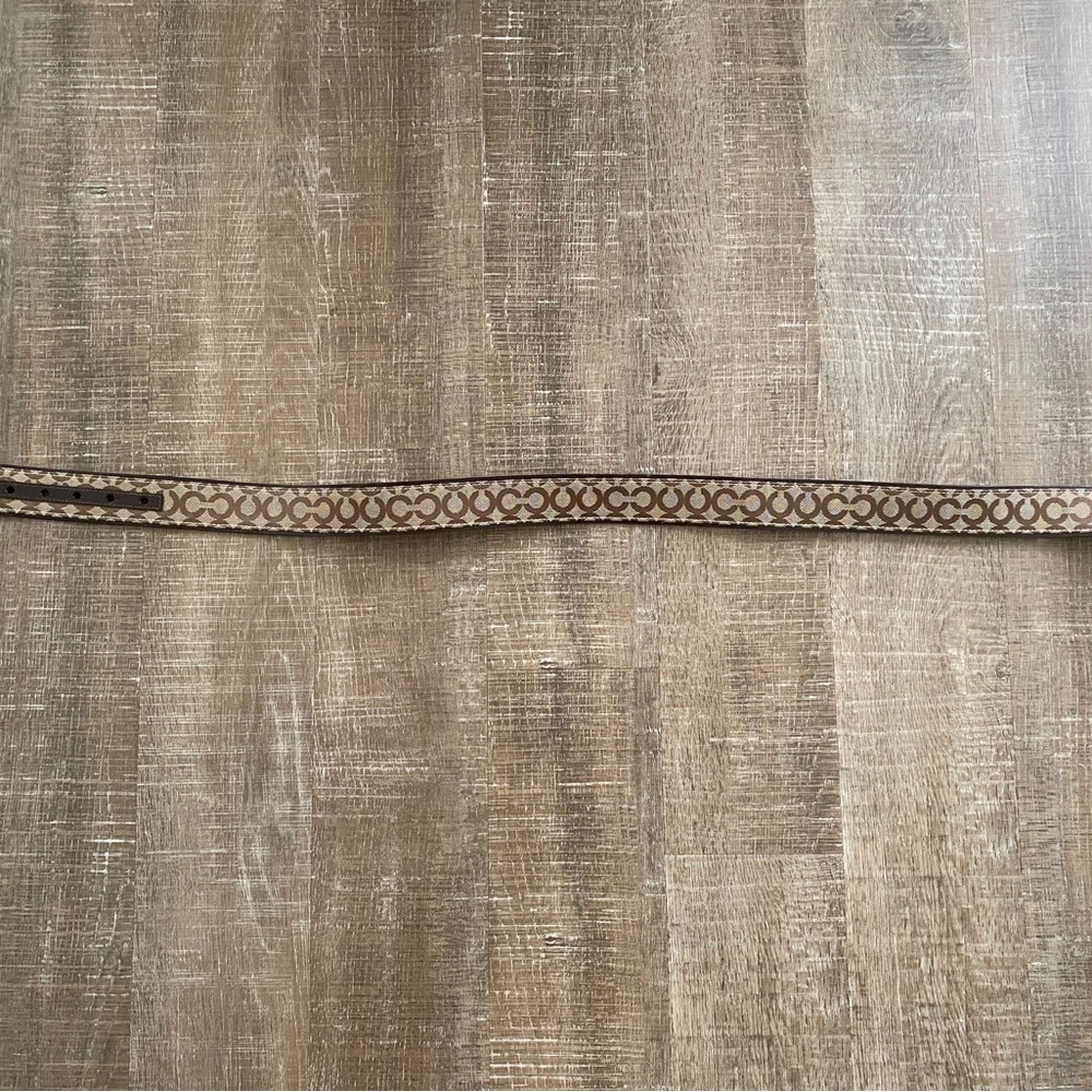 Coach Brown Signature Belt